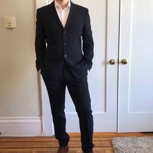 Hugo Boss Dark Navy 38 3 Button Men Slim Fit Suit